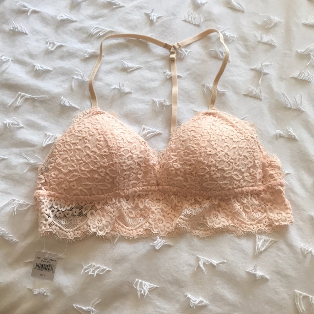 NWT Aerie Blush/Peach Lace Bra